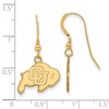 Black Bow Jewelry 14k Yellow Gold Plated Sterling Silver Colorado Buffalos NCAA Dangle Earrings - 2 of 3