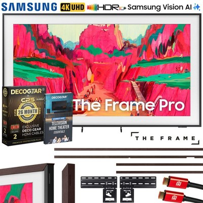 Samsung 85" The Frame Pro Neo QLED 4K TV (2025) with Brown Bezel + Protection Bundle