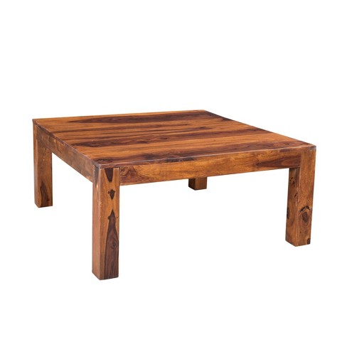 Handmade Cube Low Square Coffee Table Brown - Timbergirl : Target
