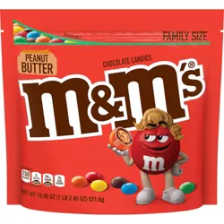 M&M's Peanut Butter Family Size Chocolate Candies - 18.4oz