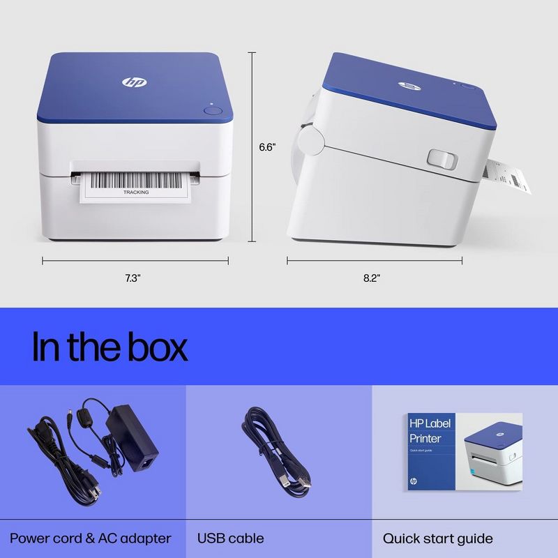 HP 300 DPI Label Printer, Internal Tray 4x6 Direct Thermal Printer, 3 of 6