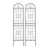 Gulches 2 Pack Metal Garden Trellis 86.7" x 19.7" Rustproof Trellis for Climbing Plants Outdoor Flower Support Black - 4 of 4
