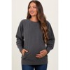Pinkblush Black Vintage Wash French Terry Maternity Pullover - 2 of 4