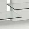 47" Glossy MDF Wood TV Stand with 2 Tempered Glass Shelves, High Gloss Finish and Modern Sleek Design for Living Room - 3 of 4