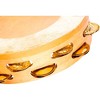 MEINL Artisan Edition Calf Skin Tambourine Dual Rows, Mixed Jingles, 10" Solid Brass Jingles - 3 of 4