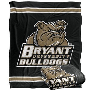Bryant University Primary Logo Stripes Silky 50x60 Blanket, 1 Sided - 1 of 4