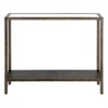 36"Industrial Metal Aged Steel/Console Table with Mesh Metal Shelf - Henn&Hart - 2 of 4