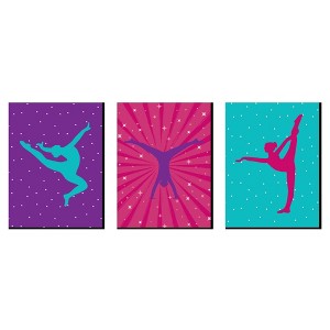 Big Dot of Happiness Tumble, Flip and Twirl - Gymnastics - Sports Themed Wall Art, Kids Room & Game Room Decor - 7.5 x 10 inches - Set of 3 Prints - 1 of 4