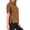 LA LEELA Women's Casual Solid Blouse Shirt TShirts Short Sleeve Button Down Dress Tops Tee Shirts Hawaiian Blouses for Women - 2 of 4