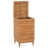 vidaXL Laundry Basket 15.7"x15.7"x27.6" Solid Teak Wood - 3 of 4