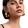 SOHI Women's California Gold Casual Hoop Earrings - 4 of 4