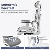 Ergonomic Office Chair with Footrest, Reclining High Back Mesh Office Chair with Dynamic Lumbar Support, Swivel Task Chair - 4 of 4