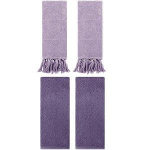 REGALWOVEN 4 Pcs Cotton Bathroom Hand Towel with Tassel - 1 of 4