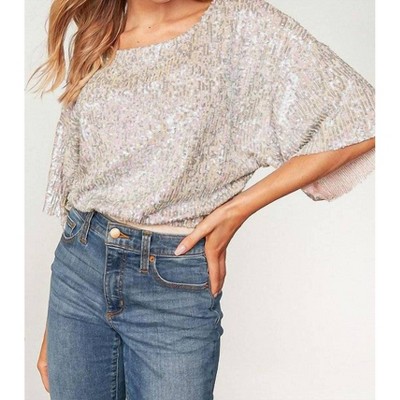 Women's Round Neck Short Sleeve Top - Sugarfox