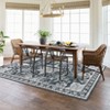 Washable Vintage Medallion Rug Non Slip Low Pile Rug Soft Throw Floor Cover Foldable Indoor Carpet for Living Room Bedroom,Black/5'x7' - 4 of 4
