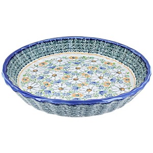 Blue Rose Polish Pottery Z02 Galia Pie Plate - 1 of 2