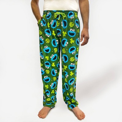 Men's Cookie Monster Pajama Pants - Green L