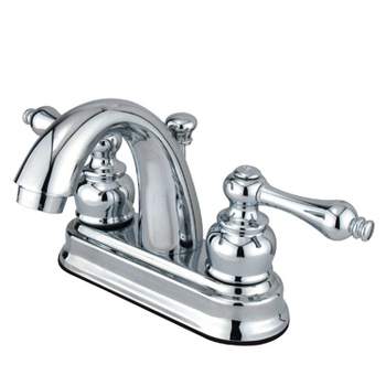 Traditional Bathroom Faucet Satin Nickel And Polished Brass - Kingston Brass  : Target