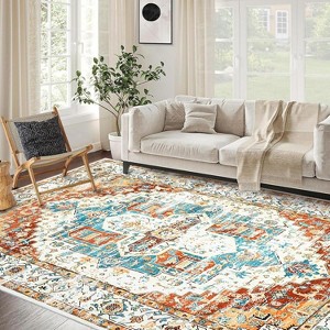 TackView Area Rug, Soft Stain Resistant, Machine Washable, Non Slip Indoor Floor Carpet for Bedroom, Nursery Kids Playroom - 1 of 4