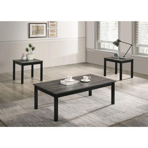 Sapphtopaz Modern Coffee Table with 2 End Tables Living Room Table Set Durable Center Table for Living Room,3pcs - 1 of 4