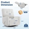 Recliner Chair, 360° Swivel Rocking Glider Chair with Adjustable Backrest & Footrest, Manual Recliner Glider, Cozy Corduroy Upholstered Armchair - 2 of 4