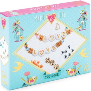 DJECO Love Letters Beads & Jewelry Kit, Includes 350 Beads, Charms, and Accessories, Ages 6 and Up - 1 of 3
