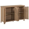 4-Door Storage Sideboard with Adjustable Shelves and Retro Handles ,Pinewood Legs,for Living Room, Study, and Entryway, Wood, 51*15.5*34.2in - 3 of 4