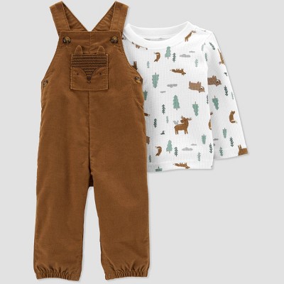 Image of Baby Boys' Fox Top & Bottom Set - Just One You® made by carter's Brown 3M