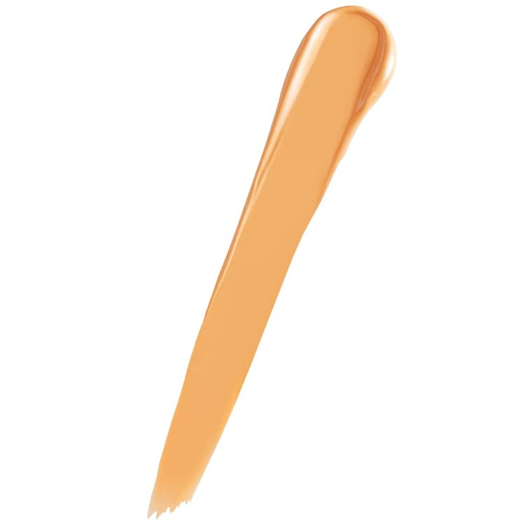 A swatch of concealer in a medium beige tone, shown with a smooth texture and glossy finish.