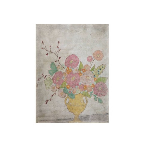 Unframed Decorative Flowers Poster Print Yellow 3r Studios Target