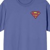 Superman Hero Power Men's Periwinkle Crew Neck Short Sleeve T-shirt - 3 of 4