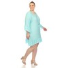 PS Sheer Embroidered Knee Length Cover Up Dress - White Mark - 2 of 4