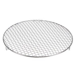 Unique Bargains Stainless Steel Round Cross Wire Barbecue Grill with Legs - 1 of 4