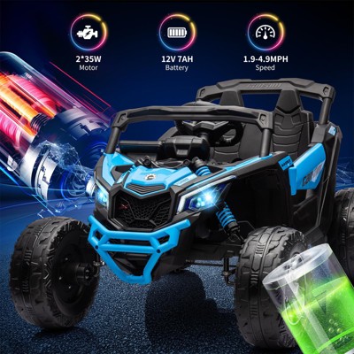 12V Blue Electric Ride-On UTV with Remote Control