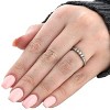 Pompeii3 1/4ct Diamond Wedding White Gold Guard Stacker Ring - 2 of 4