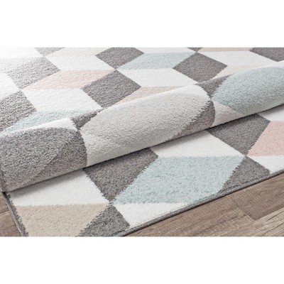 Earl Grey 8' x 10' Geometric Gray Synthetic Area Rug