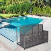 Whizmax Poolside Float Storage, Patio Poolside Float Storage Basket, PE Rattan Outdoor Pool Caddy with Rolling Wheels for Floaties, Patio, Pool - 2 of 4