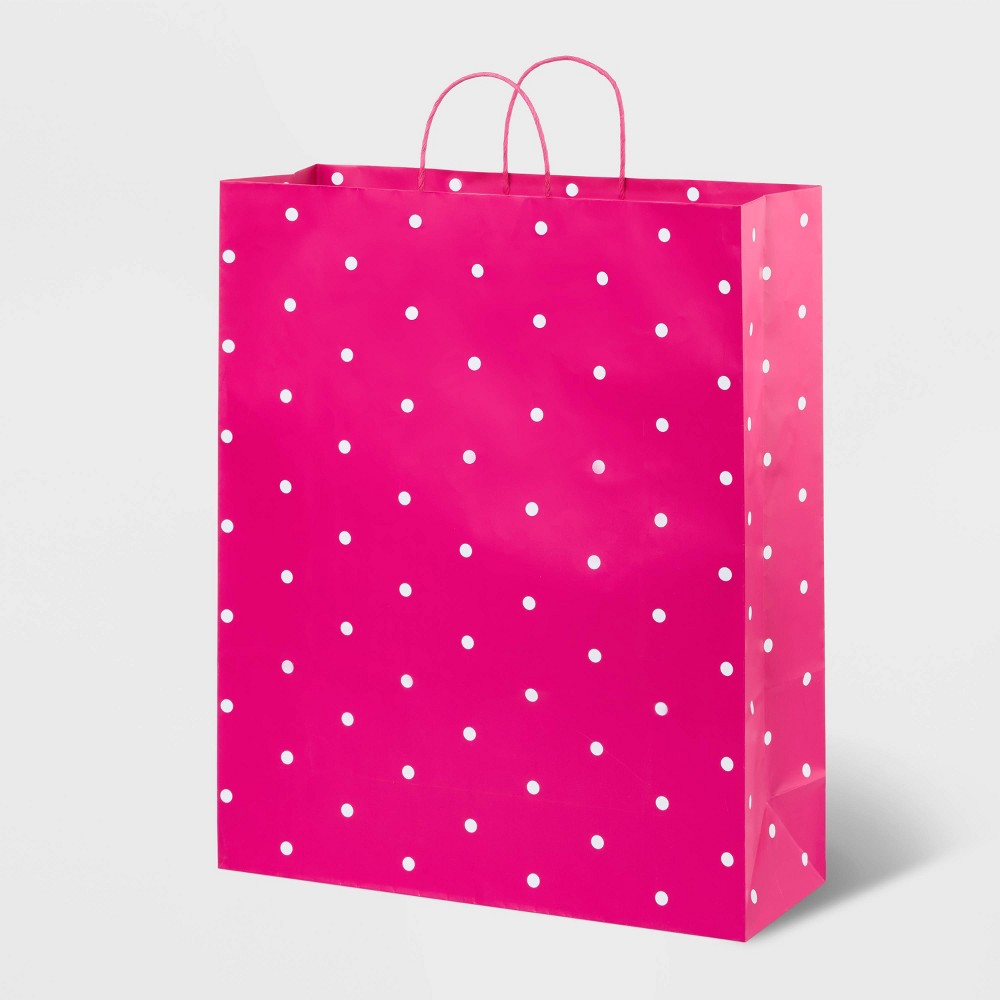 XLarge Dotted Bag White/Pink - Spritz™(12 pcs 