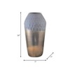 Glam Glass Vase - Metallic Finish, Textured Design, Modern Decorative Accent for Home & Office, Living Room & Bedroom Decor - 4 of 4