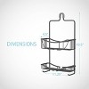 Better Living Products Venus 2 Tier Shower Caddy Black Aluminum - 2 of 4