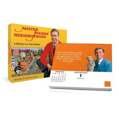 Trends International 2025 Mister Rogers Day at a Time Box Calendar: Desktop, Monthly, 4.25x5", All Ages, Saddle Stitch