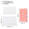 Unique Bargains 3D Handcrafted Pop-Out Gift Cards with Greeting Card and Envelope Pink - 2 of 4