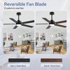 Airsurfer 48-Inch Modern Ceiling Fan with 3 Colors Light – Black 5-Blade Fan with Remote, Quiet Motor for Living Room, Bedroom, or Dining Area - 3 of 4