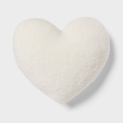 Image of Heart Boucle Kids' Decorative Pillow Cream - Pillowfort™