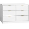 Gulches Simply Modern 6-Drawer Dresser - Large Storage Cabinet, White, for Bedroom/Living Room/Hallway - 4 of 4