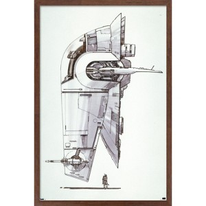 Trends International Star Wars: Saga - Boba Fett - Ship Framed Wall Poster Prints - 1 of 4