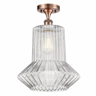 Springwater - 1 Light Semi-Flush Mount In Industrial Style-17 Inches Tall and 12 Inches Wide