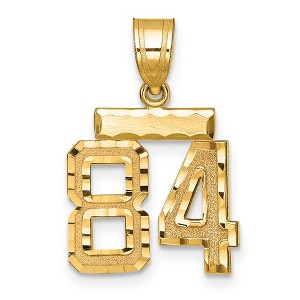 Black Bow Jewelry 14k Yellow Gold, Varsity Collection, Small D/C Pendant Number 84 - 1 of 4