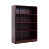 Infurnic Decorative Bookshelf, Tall Modern Wood Bookshelf with 4 Shelves, for Living Room or Library Bookcase, Gray, 11.6"*33"*48" - 3 of 4