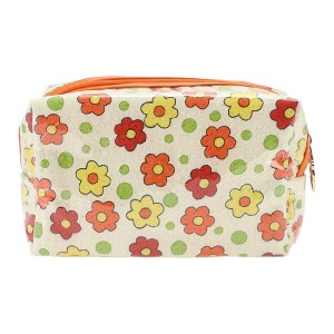 Unique Bargains Women's Octagonal Travel Organizer Toiletry Bag Orange 1 Pc - 1 of 3